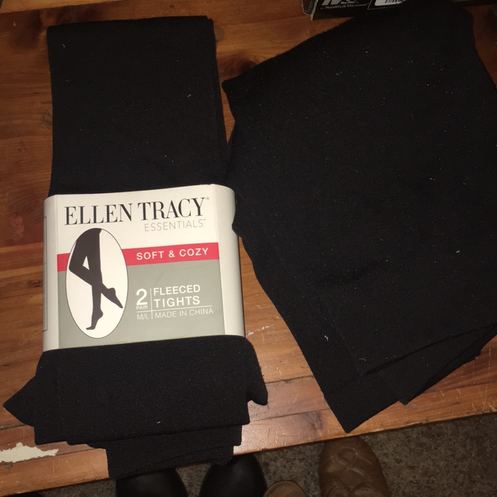 Black fleeced tights